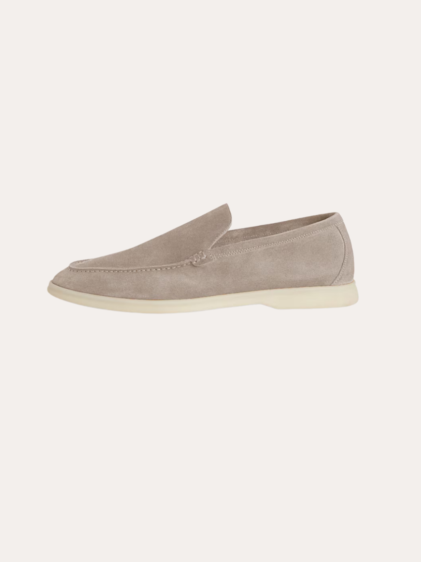 Refined suede loafers – Beige