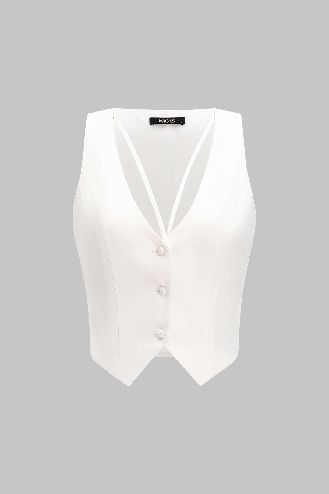 Solid Button Tank Top