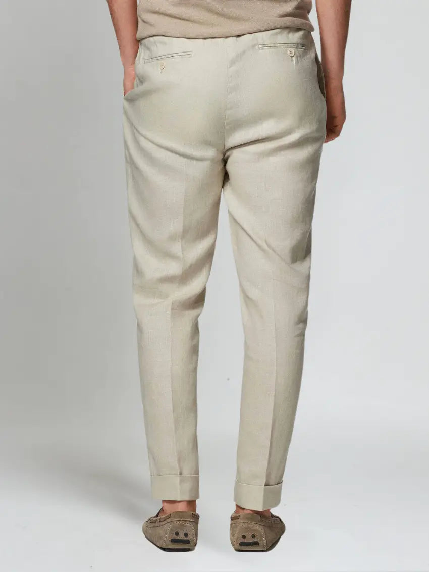 Seaside linen pants – Beige