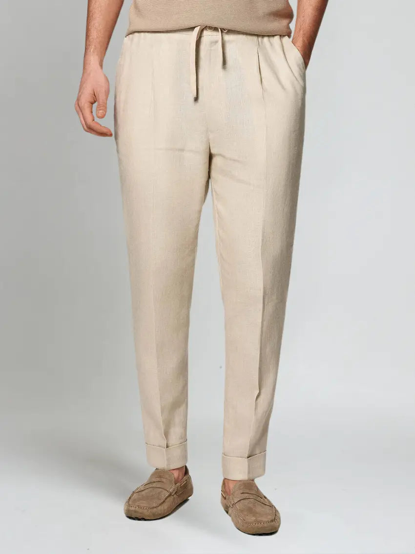 Seaside linen pants – Beige