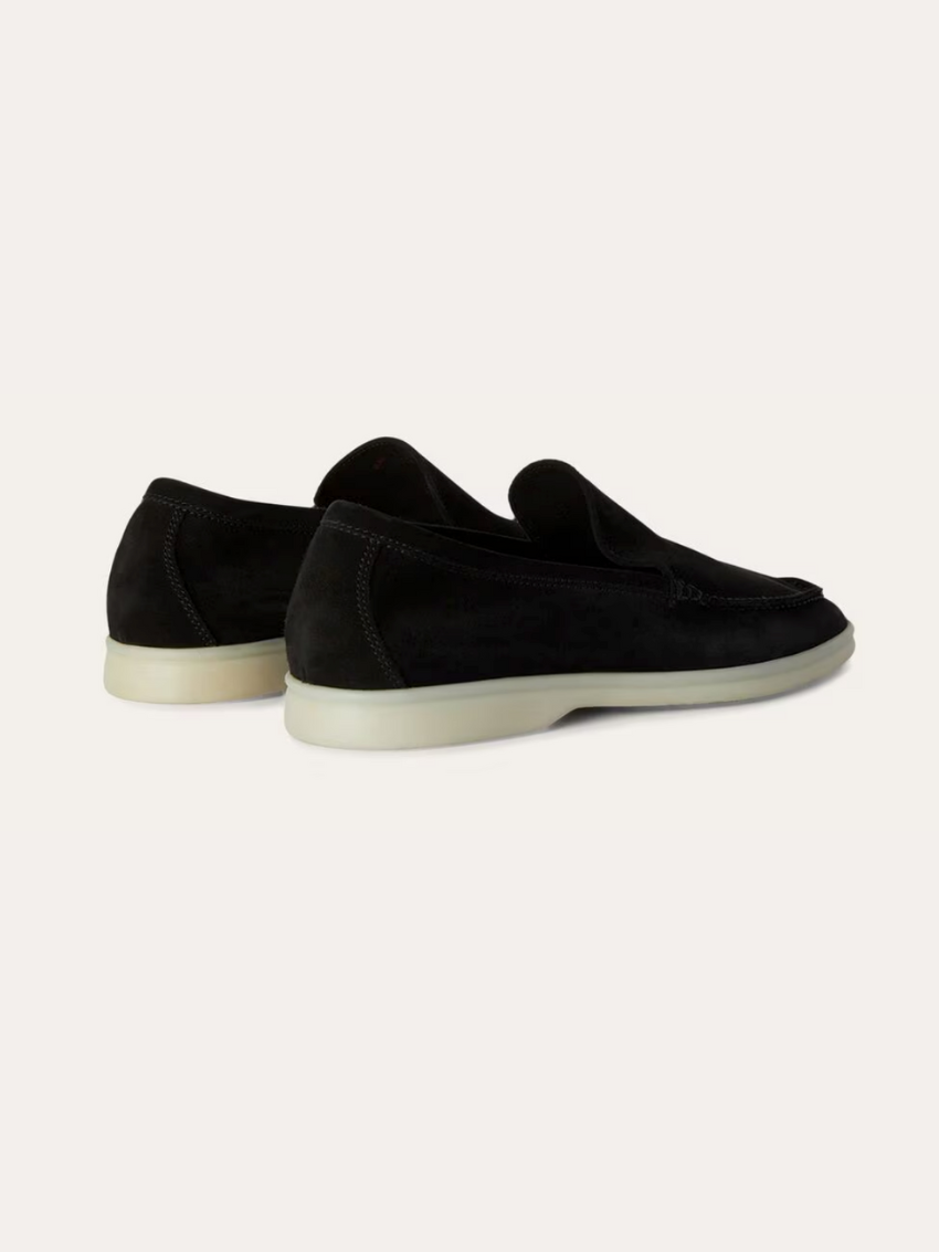 Refined suede loafers – Black