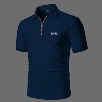 Business Zippered Polo Shirt