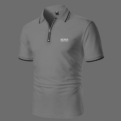 Business Zippered Polo Shirt