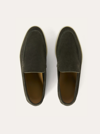 Refined suede loafers – Green