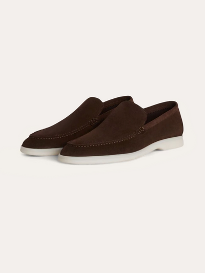 Refined suede loafers – Deep Brown