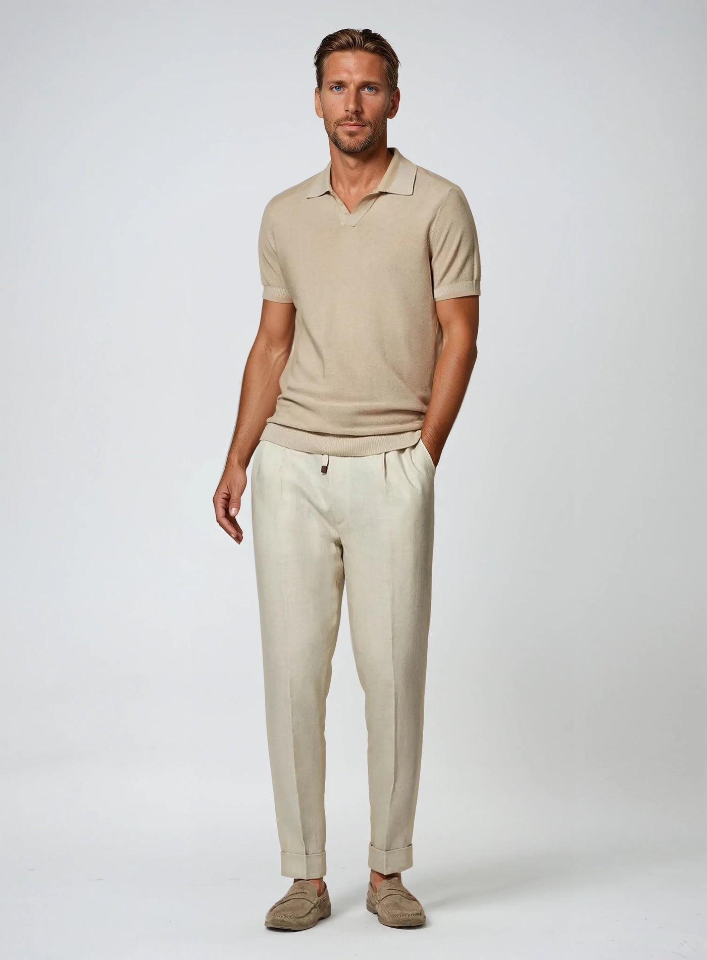 Seaside linen pants – Beige