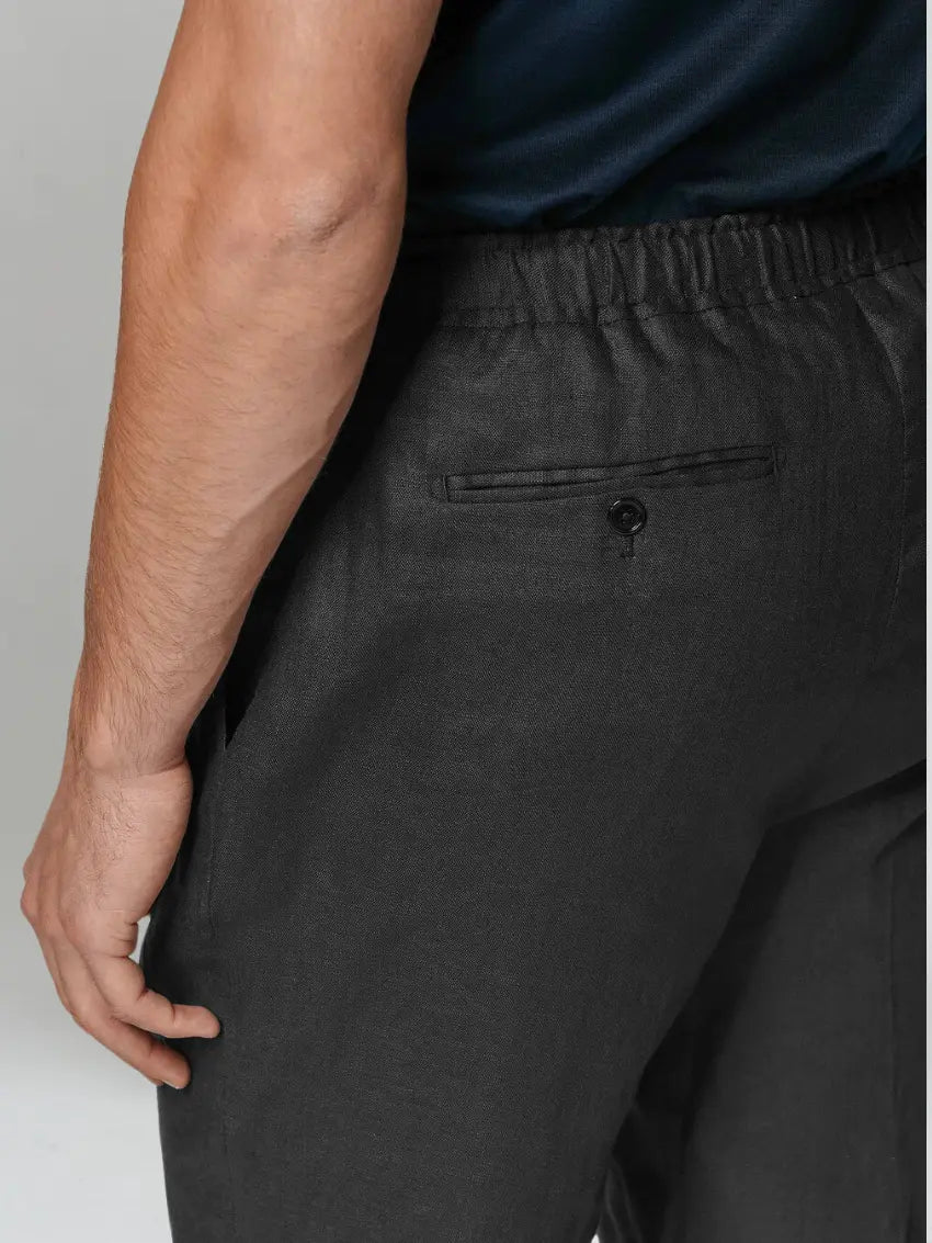 Seaside linen pants – Black