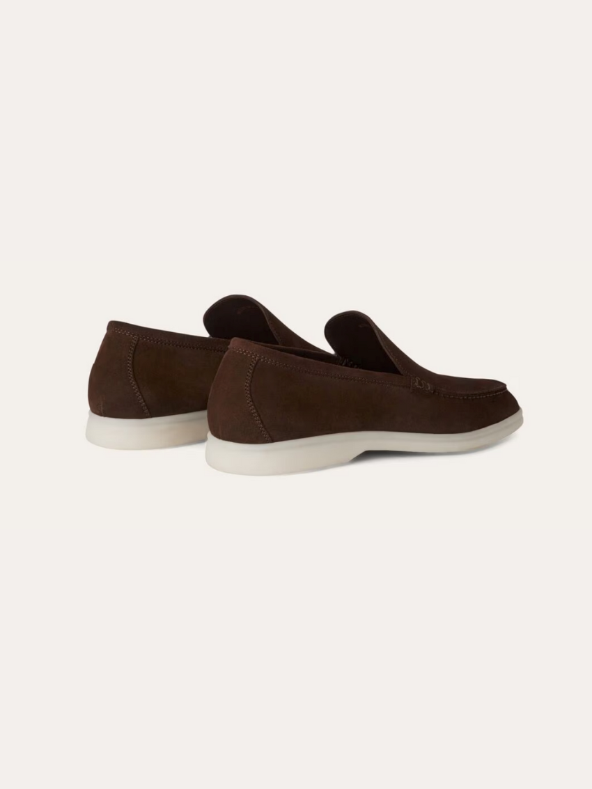 Refined suede loafers – Deep Brown