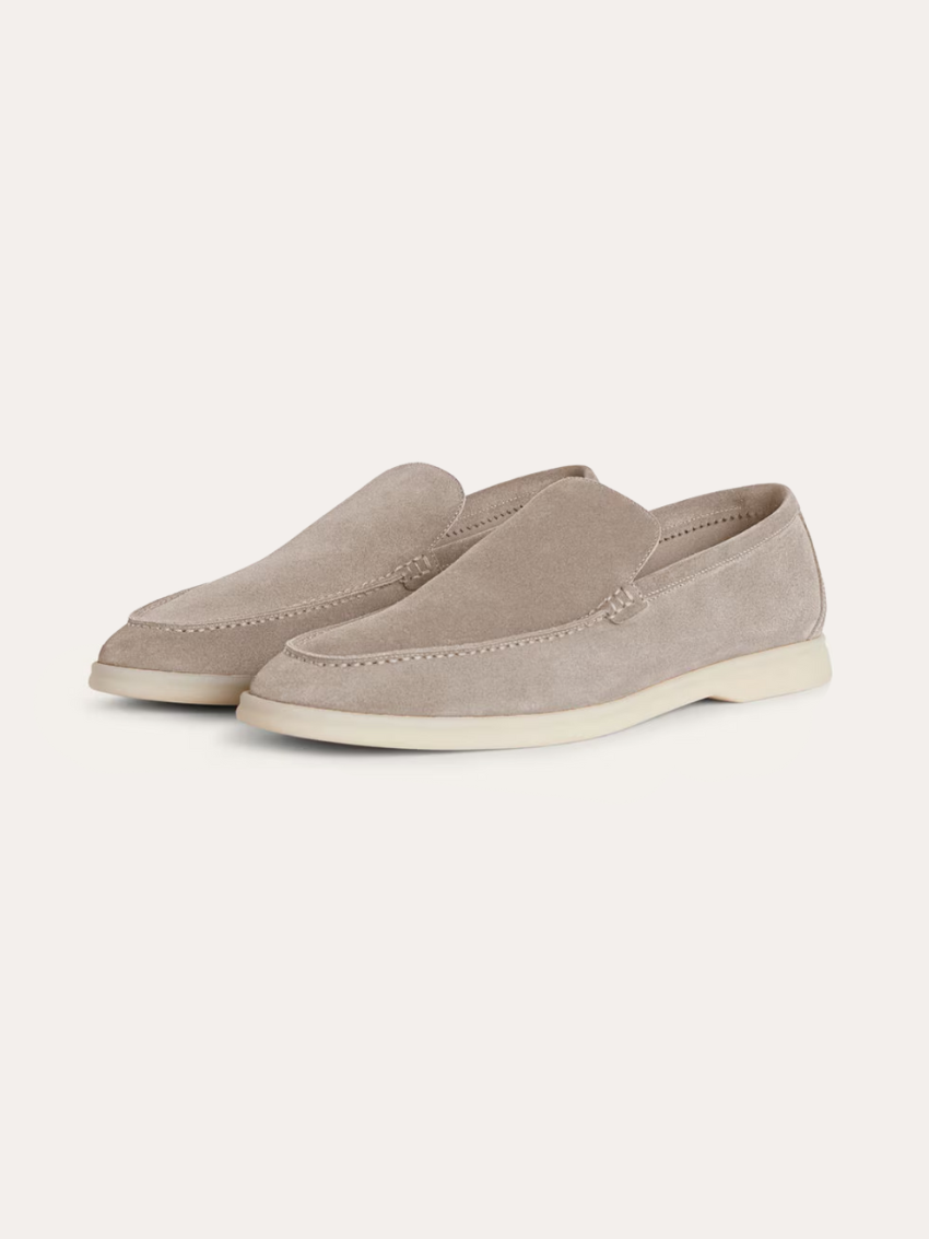 Refined suede loafers – Beige