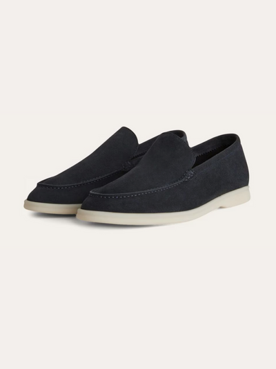 Refined suede loafers - Navy blue