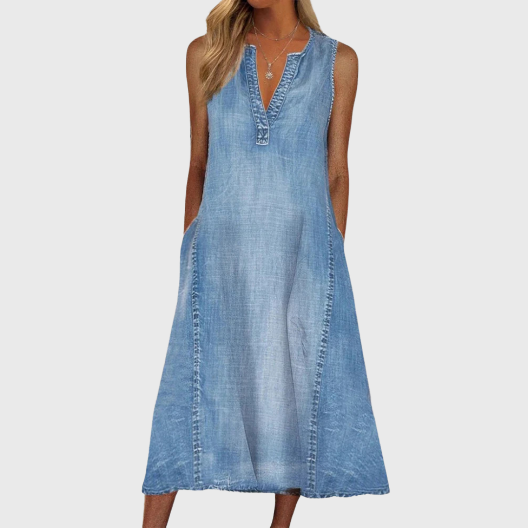 Moa - Comfortable denim dress