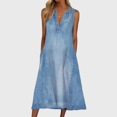 Moa - Comfortable denim dress