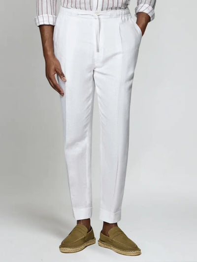 Beach Linen Pants – White