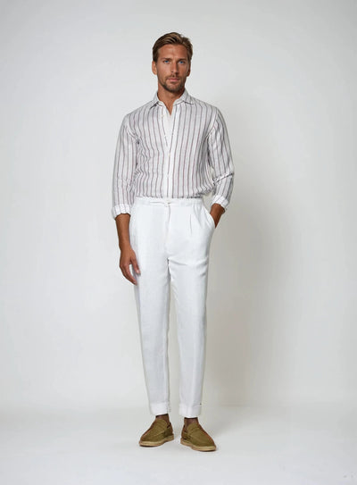 Beach Linen Pants – White