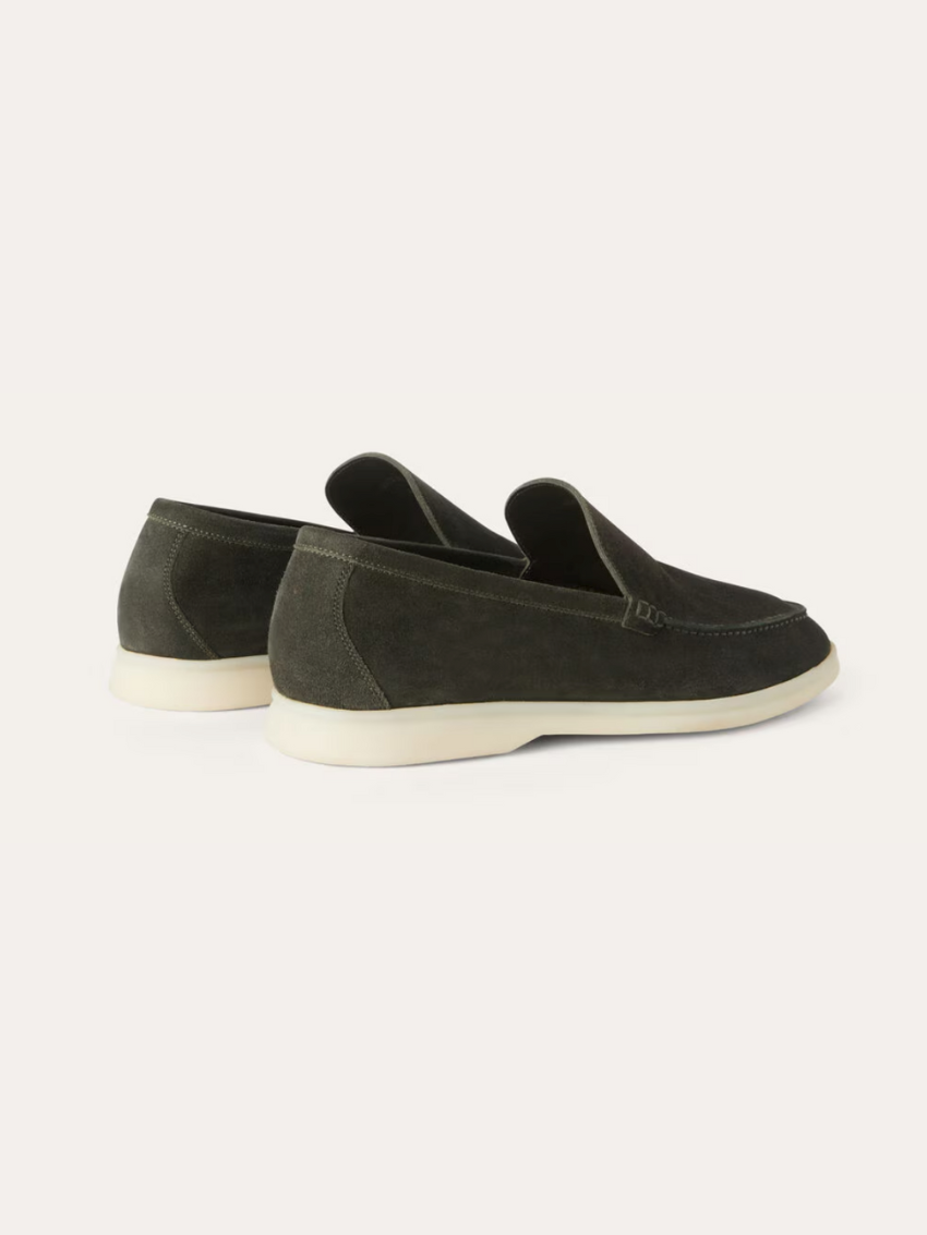 Refined suede loafers – Green