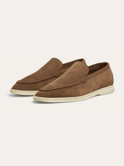 Refined suede loafers – Brown