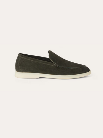 Refined suede loafers – Green