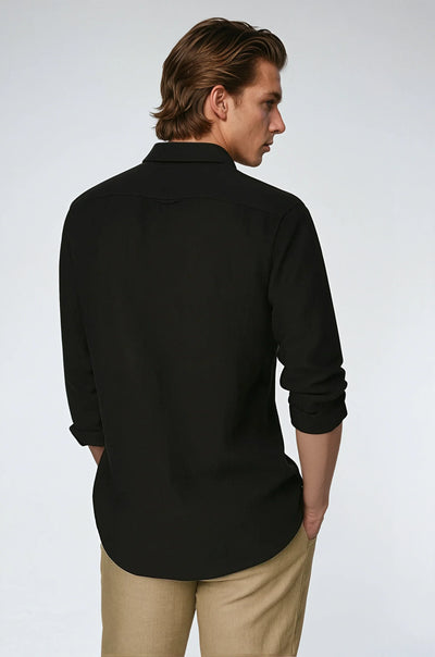 Essential Linen Shirt - Black