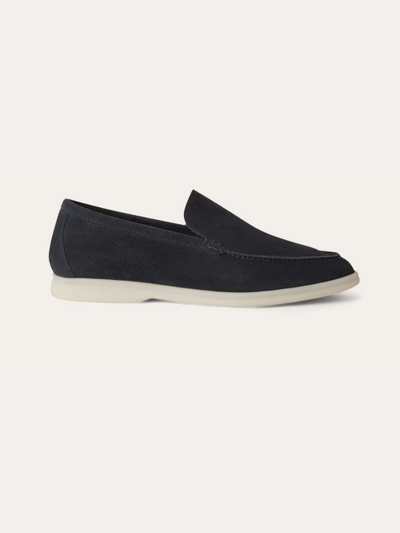 Refined suede loafers - Navy blue