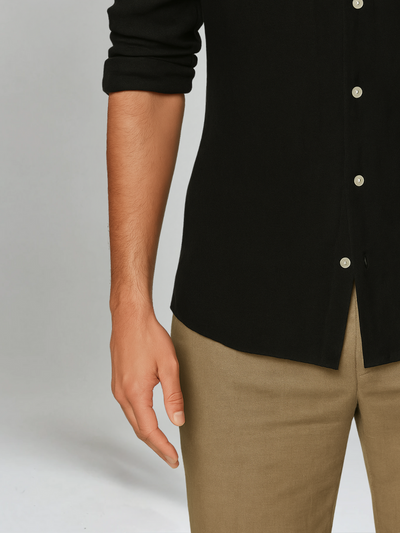 Essential Linen Shirt - Black